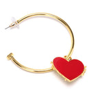 Fashion Women Love Heart Circle Pendant Stud Earrings Statement Jewelry  OZ