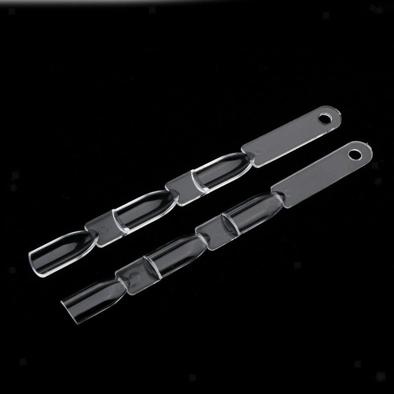 50 Piece Fan-Shaped False Nail Art Polish Gel Display Chart 150 Tips Clear