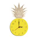 Nordic Pineapple Wall Clocks Children'S Room Wooden Silent Wall Clock Home