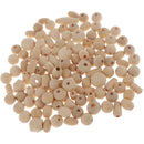 100g Unpainted Wooden Plain Loose Beads Jewelry Making Findings Beading Crafts