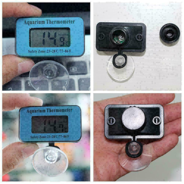 Blue Digital LCD Aquarium Fish Temperature Tank Waterproof Meter Thermomete F3Z5