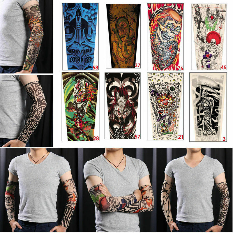 6pcs Tattoo Cooling Arm Sleeves Cover Body Arm Stockings Sport UV Sun Protection