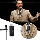 Portable Lavalier Microphone 3.5mm Jack USB2.0 Mic for Interview recording