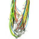 25 NEW Cotton Pendant Necklace Lobster Clasp Cord 2mm plus Extension Chain XVY