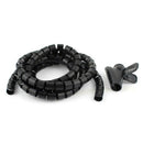 1.5 m x inner diameter 15 mm black spiral cable wrap organizer cable clip w