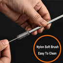 Stainless Steel Straws, 6 Pack Reusable Straws with 2 Pcs Cleaning Brushes,