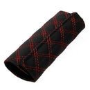 2pcs Car Leather Hand Brake Shift Knob Cover Gear Case Car Interior Decor