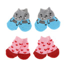 8Pcs Practical and Beautiful Cotton Dog Feet Protection with Rubber