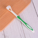 1x Health Green color Three Head 3 Sided Toothbrush Ultrafine Soft Bristle J Bj