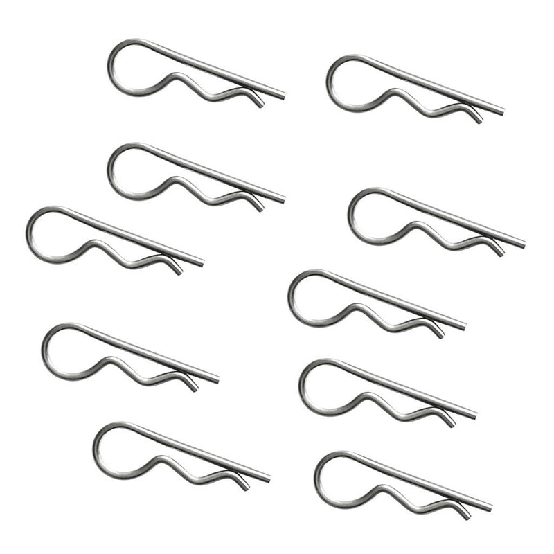 20 Pcs Stainless Steel R Hitch Pin 2x42mm & 1.8x37mm