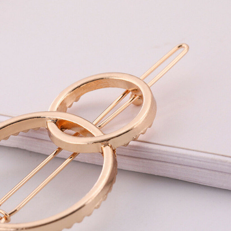 Hollow Round Geometric Metal Hair Clip Ponytail Holder Hair Accessories