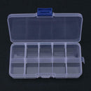 10plaids Detachable Storage Boxes Plastic Transparent Makeup Jewelry Box