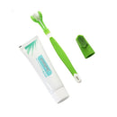 3 sets of dog pet finger toothbrush three head toothbrush toothpaste set pe