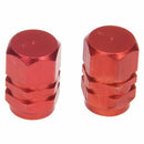 Red tire air valve caps Fit All Schrader valve (pack of 4)