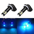 2pcs 881 Replacement 8000K 50W Ice Blue LED Foglight Lamp Car Lighting