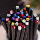 2X Black Rod HB Pencil With Colorful Diamond School Painting Writing Pencil  New