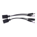 Power Over Ethernet PoE Adapter Injector + Splitter Kit PoE Cable Black