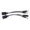 Power Over Ethernet PoE Adapter Injector + Splitter Kit PoE Cable Black