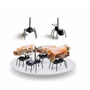 48pcs Fancy Ant Shape Cake Fruit Forks Black ABS Reusable Banquet Party Supply