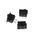 10x 10*15MM Small Black Rocker Switch KCD1-11 250VAC/3A 6A 125V AC 2P SwitchesJR