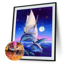 DIY Diamond Painting Cross Stitch Kits Dolphin Full Round Drill Embroidery