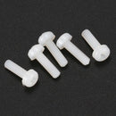 100 Pcs M3x10mm Threaded Rod White Nylon Phillips Head Screws Bolts Z3H6