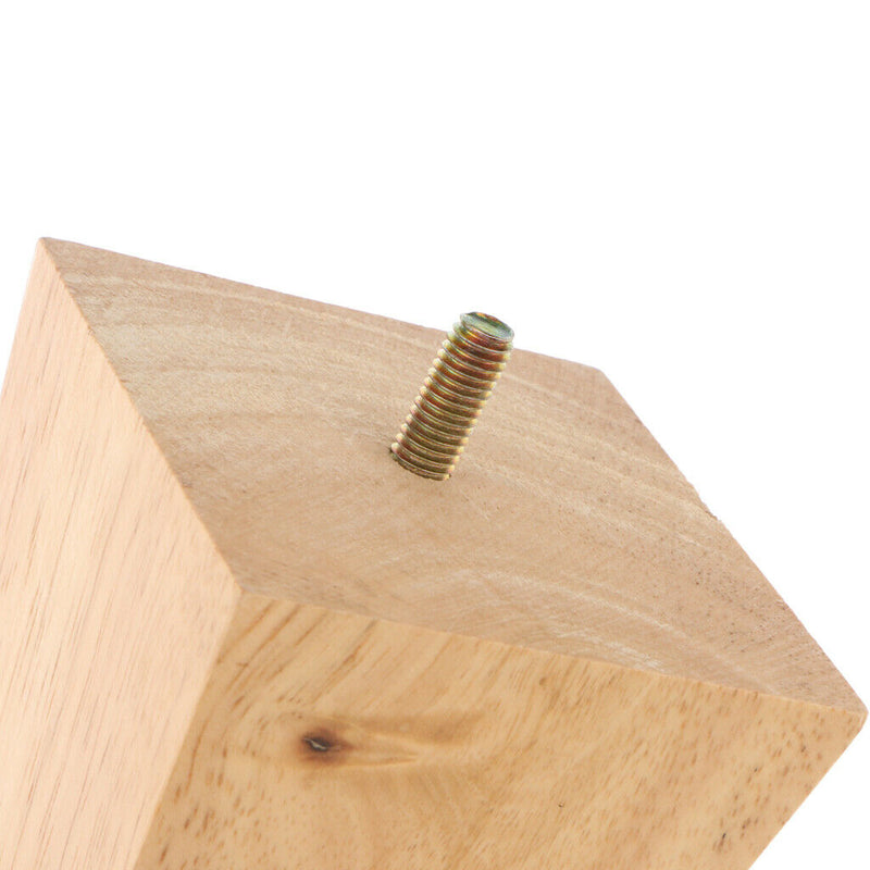 4 Universal Furniture Feet Solid Wood Sofa Riser Leg Square Cone Shape Feet