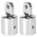 2Pcs Stainless Steel 7/8'' Pipe Eye End Cap Bimini Top Fitting Hardware For