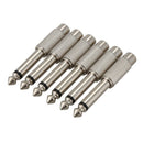 6.3mm 0.6cm Mono Male Connector to RCA Female Jack Audio Adapter 6pcs