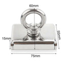 Rectangle Super Strong Neodymium Magnet, Strong Fishing Magnet With Eyebolt