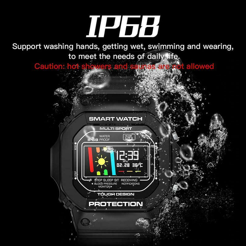 696 X12 Smart Bracelet IP68 Heart Rate Monitor Fitness Sports Watch (Black)