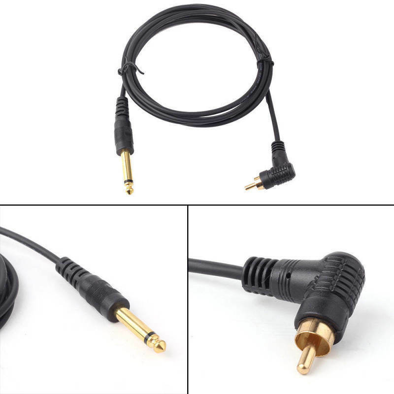 1 pcs Tattoo RCA Clip Cord for Tattoo Machine Flexible 1.8M Black