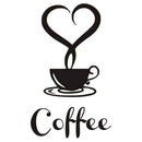 1 x Cafe Cup Stickers / Coffee cup Kitchen Art Wall Stickers for Home Decor