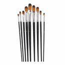 9pcs Watercolor Oil Painting Brush Set Nylon Paint Brushes