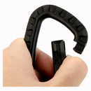 5X(D Shape 200LB Carabiner clasp buckle Closing clasp Hangers Plastic ClimbG1X8)