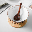 2x Wooden Spoon Scoop Cooking Soup Measuring Spoons Table Serve Scoop Lad GAF