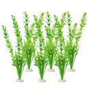 Fish Tank Decoration 6Pcs/Bag,12inch High The Times Green Artificial Aquati