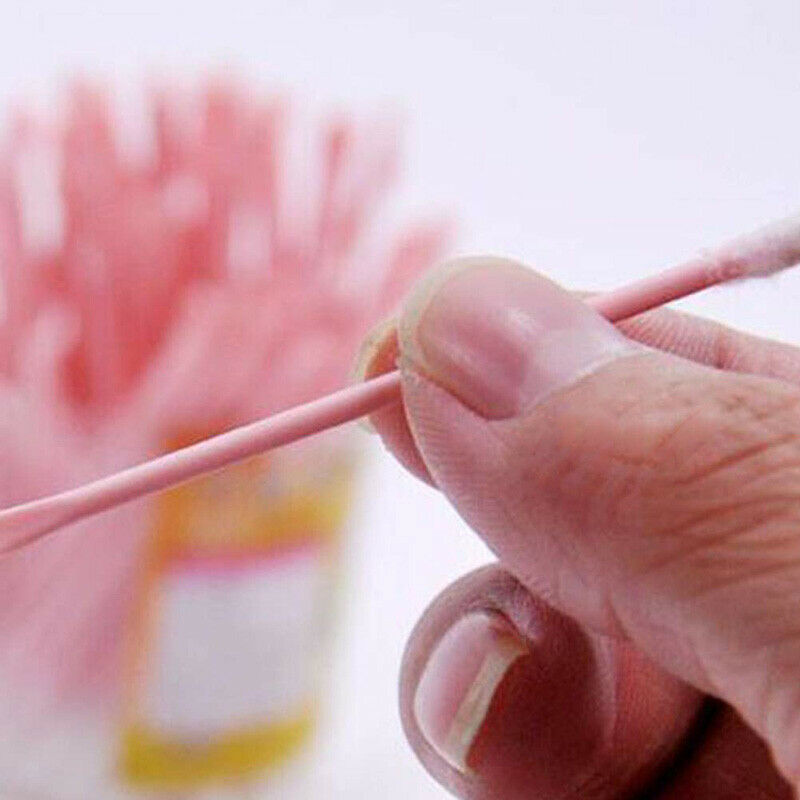 80Pcs Double Head Cotton Swabs Ear Clean Tools Earpick Makeup Cotton Tip Su P5K7