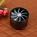 Car Turbo Charger Air Intake Gas Fuel Saver Car Refitting Fan Vent(Black)