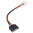 SATA TO IDE Power Cable 15 Pin SATA Male to Molex IDE 4 Pin Female Cable Adap JR
