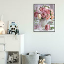 5D DIY Full Drill Diamond Painting Pink Flowers Cross Stitch Embroidery Kit