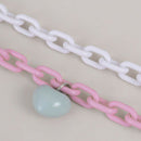 2Pcs/set Multilayer Heart Pendant Acrylic Necklace Clavicle Choker Women Jew Gw