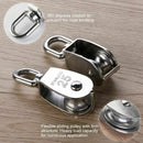 2Pcs 25MM Single Pulley Block in 304 Stainless Steel M25 Pulley Roller Load