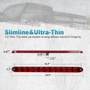 2Pcs Red 15 Inch 11 Led Trailer Light Bar Sealed Stop Turn Tail Park Third  Q3Q6