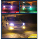 2x 9050 5050 LED 27 SMD RGB Car Headlight Fog Light Lamp Bulb + Remote Cont