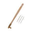 Good Quality Wooden Handle Tambour Crochet Hook with 3 Needles French Crochet