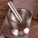 Stainless Steel Shiny Hammered Mortar and Pestle
