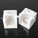 12x White Kraft Paper Cupcake Muffin Boxes Wedding Party Favor Gifts
