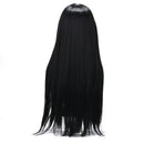 Natural Hair Wig Straight Heat Resistant Synthetic Lace Front Wigs Black Co BX