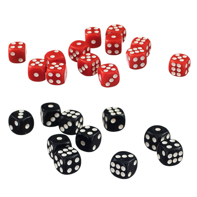 Pack of 100 D6 Six Sided Dice For Dungeons and Dragons Games 2 Colors